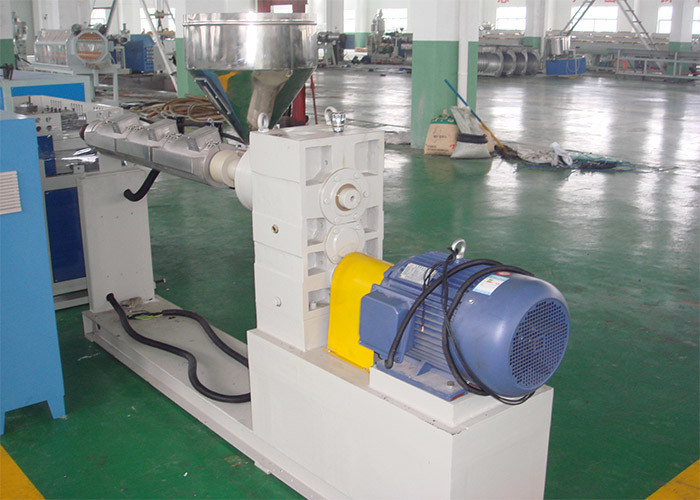 PE HDPE PVC Tek Çift Duvar Oluklu Boru Yapma Makinesi Üretim Hattı