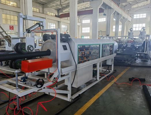 HDPE Pipe Machine Double Wall Corrugated Pipe Extrusion Line For Water Supply
