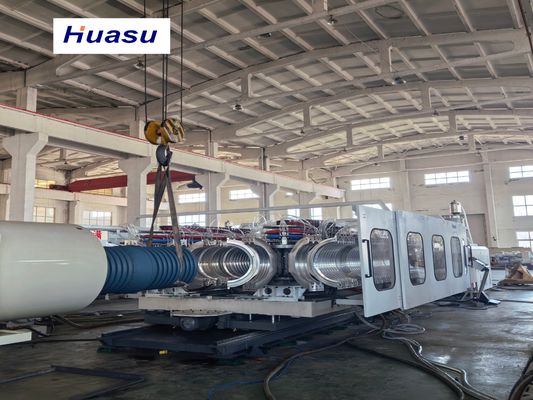 High Speed 32-1600mm Pipe Diameter DWC Pipe Extrusion Line with 60-2000kg/h Capacity and Siemens PLC Control System