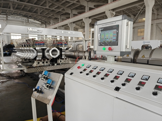 Double Strands Drainage Plastic Pipe Production Line For Pvc