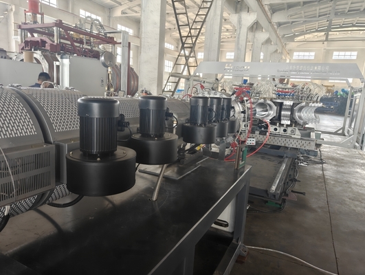 Double Strands Drainage Plastic Pipe Production Line For Pvc