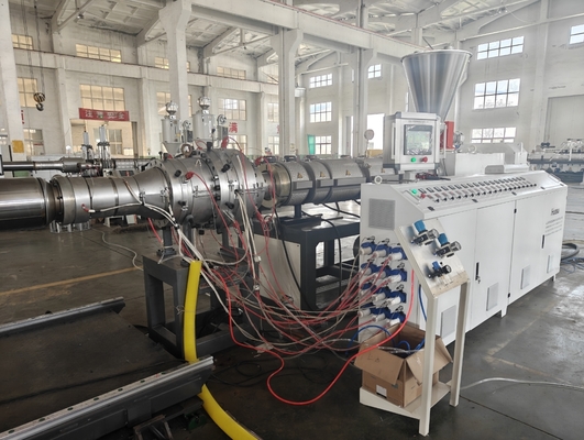 Water Drainage Twin Screw PE Pvc Pipe Extruder