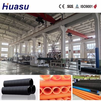 Horizontal Structure Plastic Pipe Extrusion Line with 38CrMoAlA Extruder Material and 60-2000kg/h Capacity for 32-1600mm Pipe Diameter