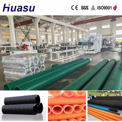 Horizontal Structure Plastic Pipe Extrusion Line with 38CrMoAlA Extruder Material and 60-2000kg/h Capacity for 32-1600mm Pipe Diameter