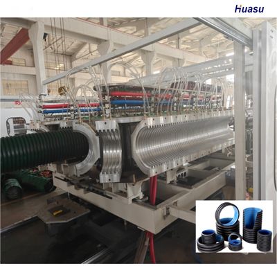 Double Wall Corrugated Pipe Extrusion Machine with Siemens PLC Screen Touch and Planetary Cutting for 6m or Customized Pipe Length