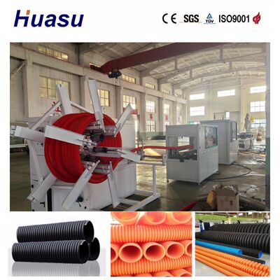 Automated Single Wall Corrugated Pipe Extrusion Line with 32mm-1600mm Pipe Diameter Range and 60-2000kg/h Capacity Featuring Siemens PLC Control