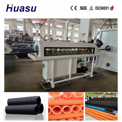 Single Wall Corrugated Pipe Extrusion Line with PLC Control Touch Screen for High Productivity and Energy Saving