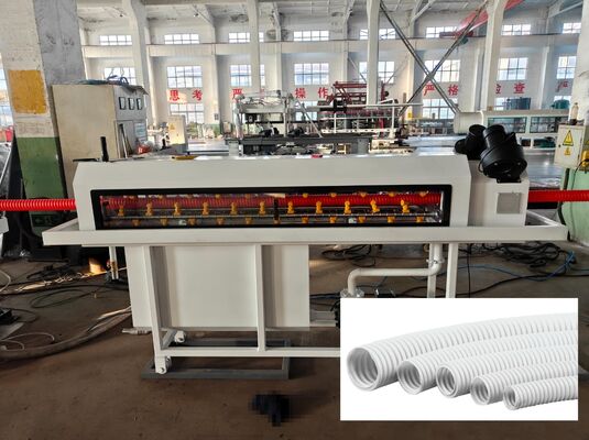 Customized Single Wall Corrugated Pipe Extrusion Line Featuring Siemens Inverter and PLC Control Remote Control for Output