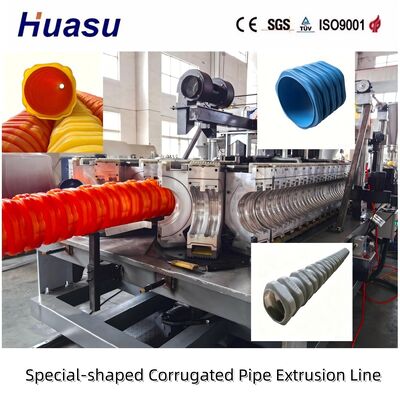 Wear Resistant Special Shaped HDPE Corrugated Pipe Extrusion Line Urban Rainwater Drain Conduit Production Machinery