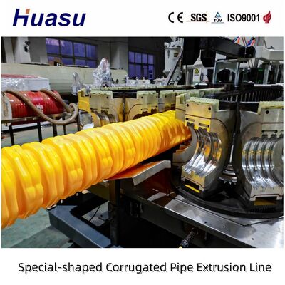 Wear Resistant Special Shaped HDPE Corrugated Pipe Extrusion Line Urban Rainwater Drain Conduit Production Machinery