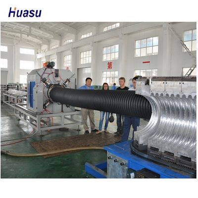 Oluklu OD 400mm 750kg / H Hdpe Boru Üretim Hattı