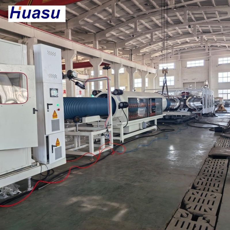 32-1600mm Çaplı Çift Cidarlı Oluklu Boru Ekstrüzyon Hattı, Soket Online ve 520kW Kurulu Güç