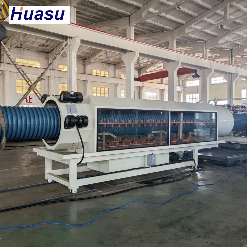 32-1600 mm çaplı çift duvarlı dalgalanmış boru ekstrüzyon hattı, Belling-on-line genişleme modu ve 100-2000 Kg/h çıkış