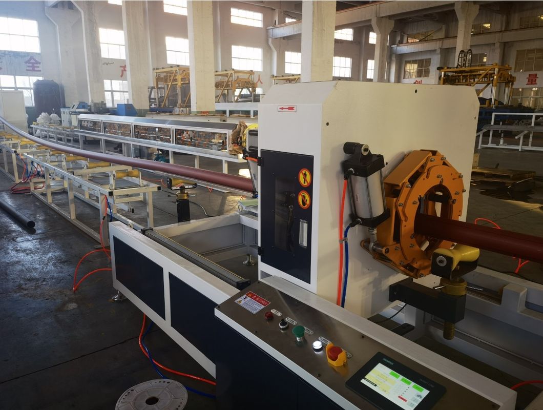 WEG Motoru ile HDPE boru ekstrüzyon hattı makinesi Siemens Beide Motoru için PE PP HDPE PVC İşleme Malzemesi Seçimi