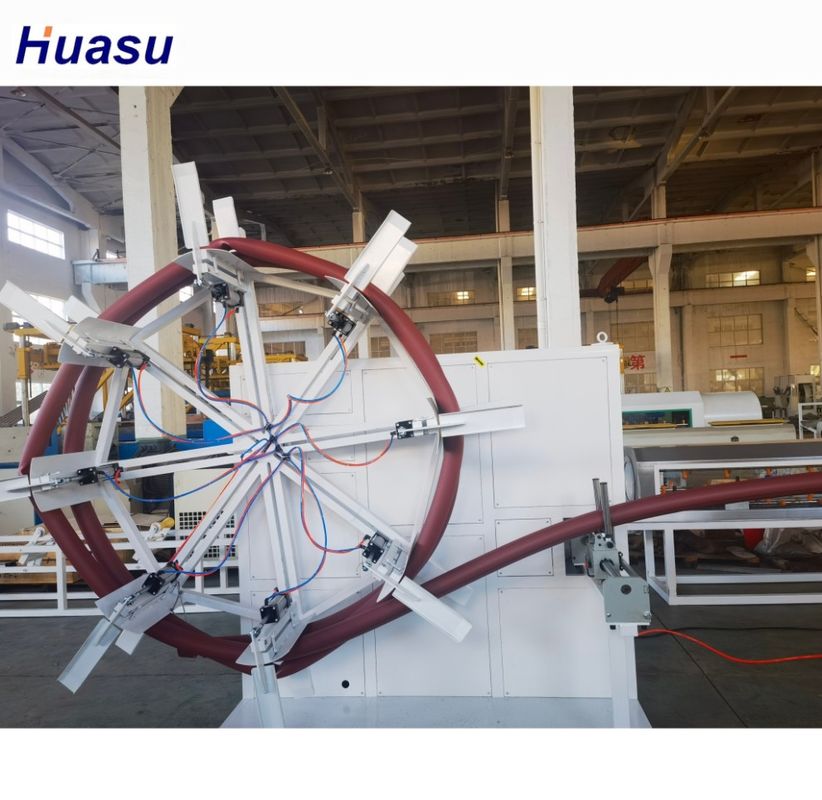 WEG Motoru ile HDPE boru ekstrüzyon hattı makinesi Siemens Beide Motoru için PE PP HDPE PVC İşleme Malzemesi Seçimi