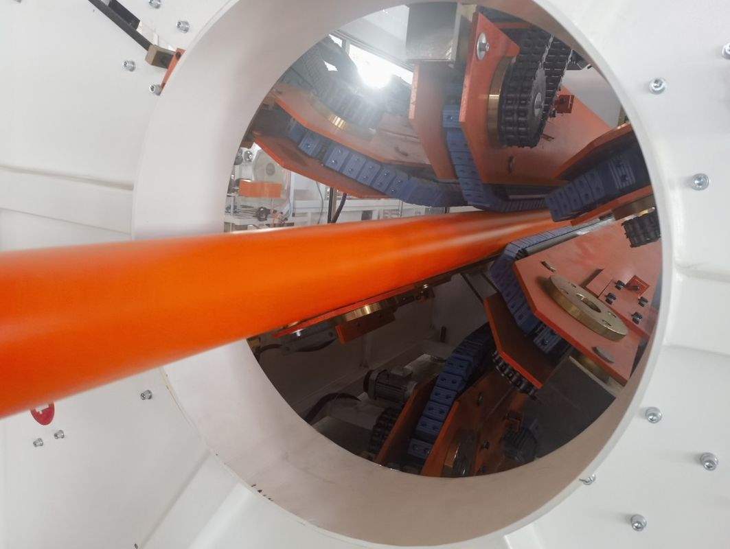 Tek vida HDPE boru ekstrüzyon hattı 38CrMoAl vida malzemesi ve su soğutma yöntemi ile