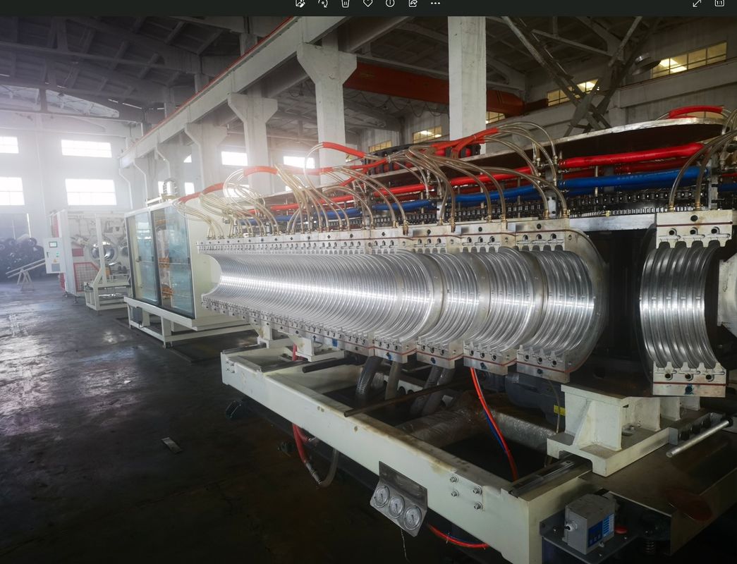 Siemens Inverter Double Wall Corrugated Pipe Extrusion Line, 0.4 ‰ 0.7 mm nitridleme derinliği ve 1 set şekillendirme makinesi
