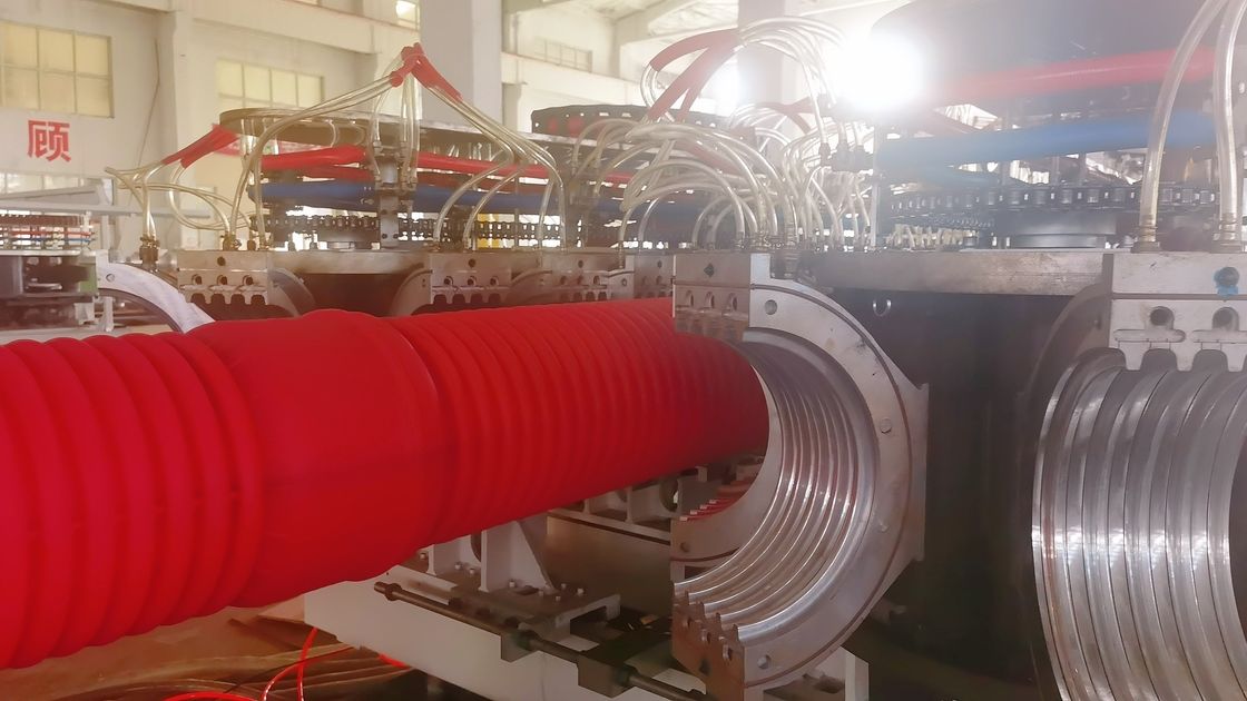 Siemens Inverter Double Wall Corrugated Pipe Extrusion Line, 0.4 ‰ 0.7 mm nitridleme derinliği ve 1 set şekillendirme makinesi
