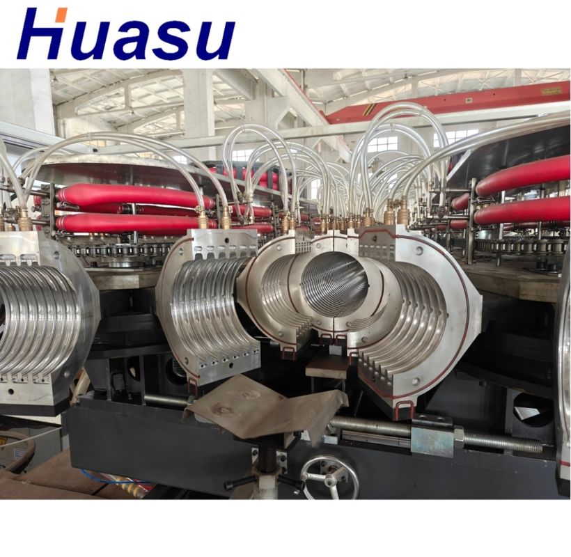 Alüminyum alaşım kalıp malzemesi ve Schneider Contactor ile özelleştirilebilir çift duvarlı dalgalanmış boru ekstrüzyon hattı