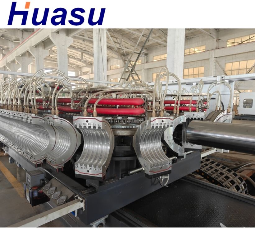 Tek Katlı Çift Duvarlı Oluklu Boru İmal Makinesi Ekstrüzyon Hattı Otomatik Sınıf