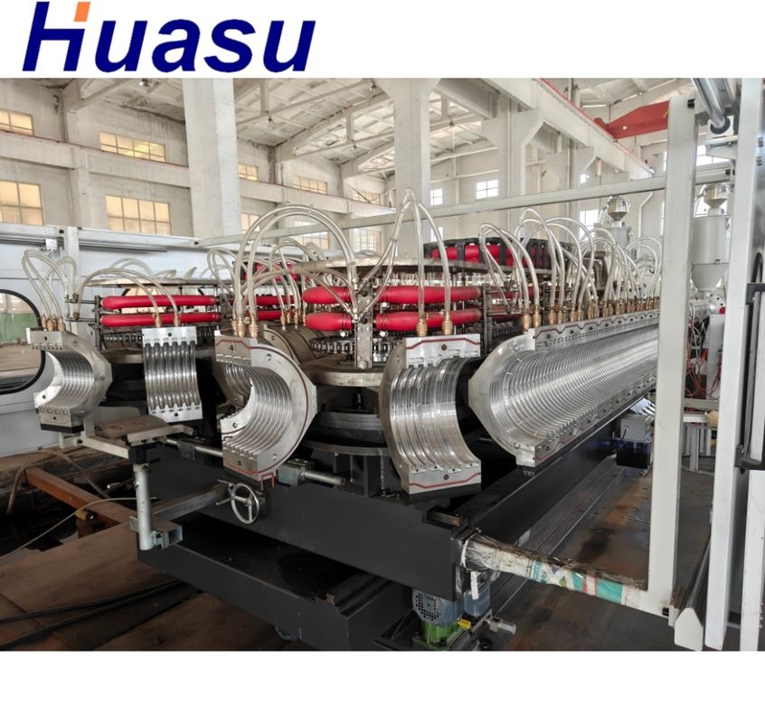 Tek Katlı Çift Duvarlı Oluklu Boru İmal Makinesi Ekstrüzyon Hattı 20CrMnTi Dişli