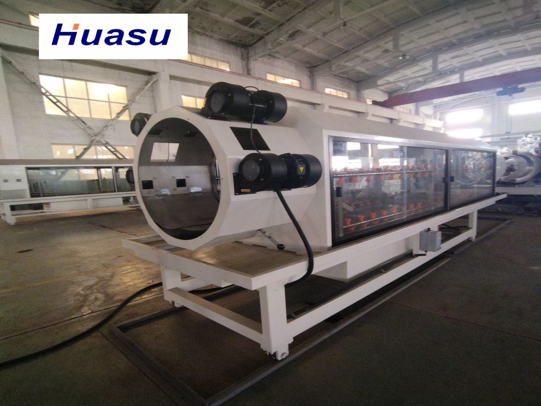 Çift Duvarlı Gürültülü Boru Ekstrüzyon hattı 32-1600mm boru çapı 60-2000kg/saat Kapasite ve Siemens PLC Kontrol Sistemi