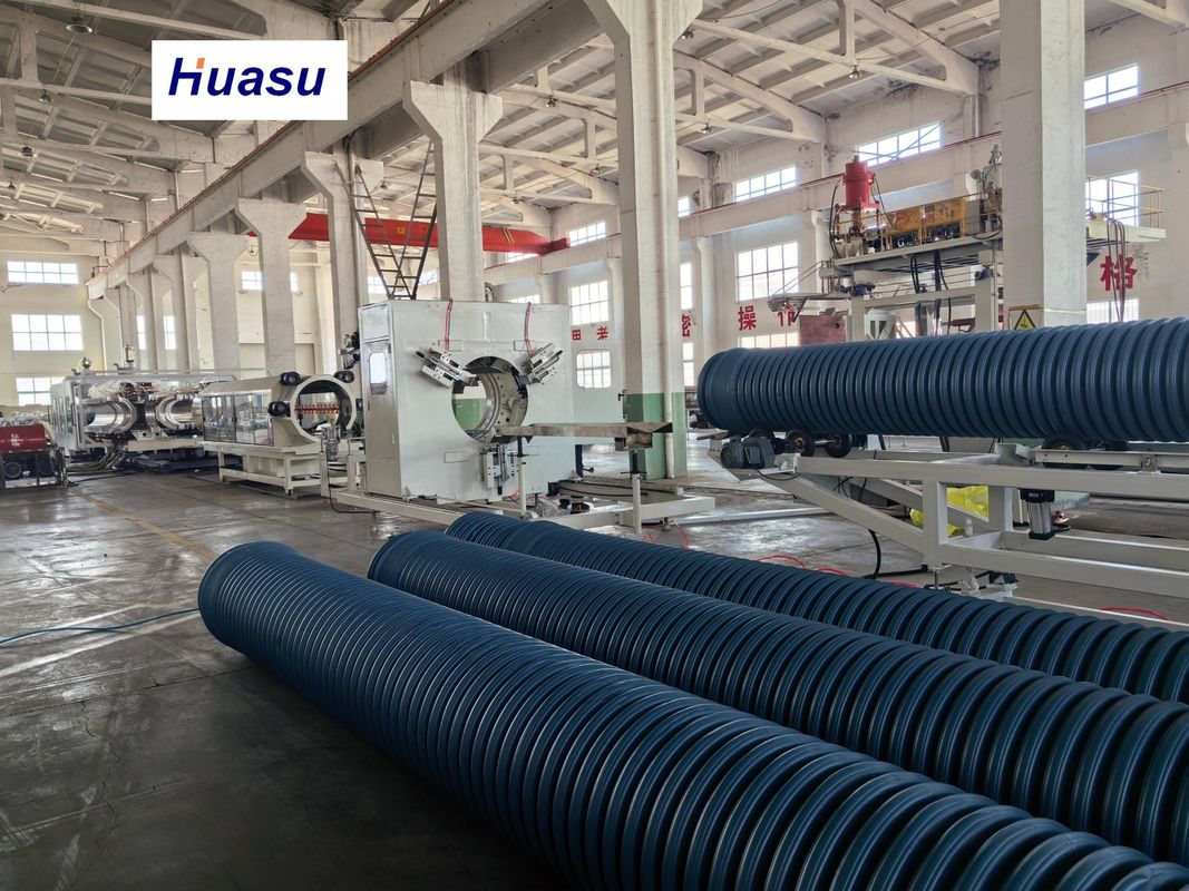 Yüksek Verimli DWC Boru Ekstrüzyon Hattı, 60-2000kg/saat Kapasite ve 32-1600mm Boru Çapı