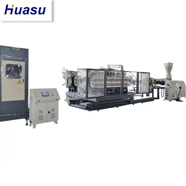 32-1600mm boru çaplı DWC boru çıkartma hattı 60-2000kg/saat Kapasite ve Siemens PLC Teknolojisi