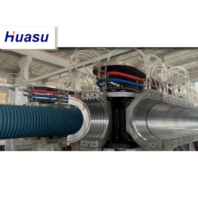 32-1600mm boru çaplı DWC boru çıkartma hattı 60-2000kg/saat Kapasite ve Siemens PLC Teknolojisi