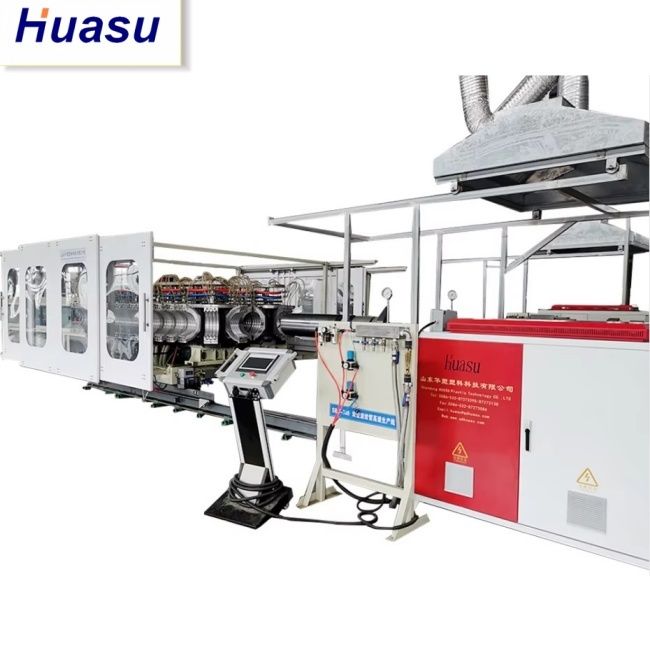 32-1600 mm çap aralığı, Siemens PLC teknolojisi ve çevrimiçi zil ile çift duvarlı dalgalanmış boru üretim hattı