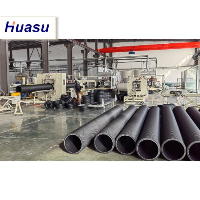 32-1600mm Boru Çapına Sahip DWC Boru Ekstrüzyon Hattı, 60-2000kg/sa Kapasite ve Oluklu Boru Üretimi için Siemens PLC Teknolojisi