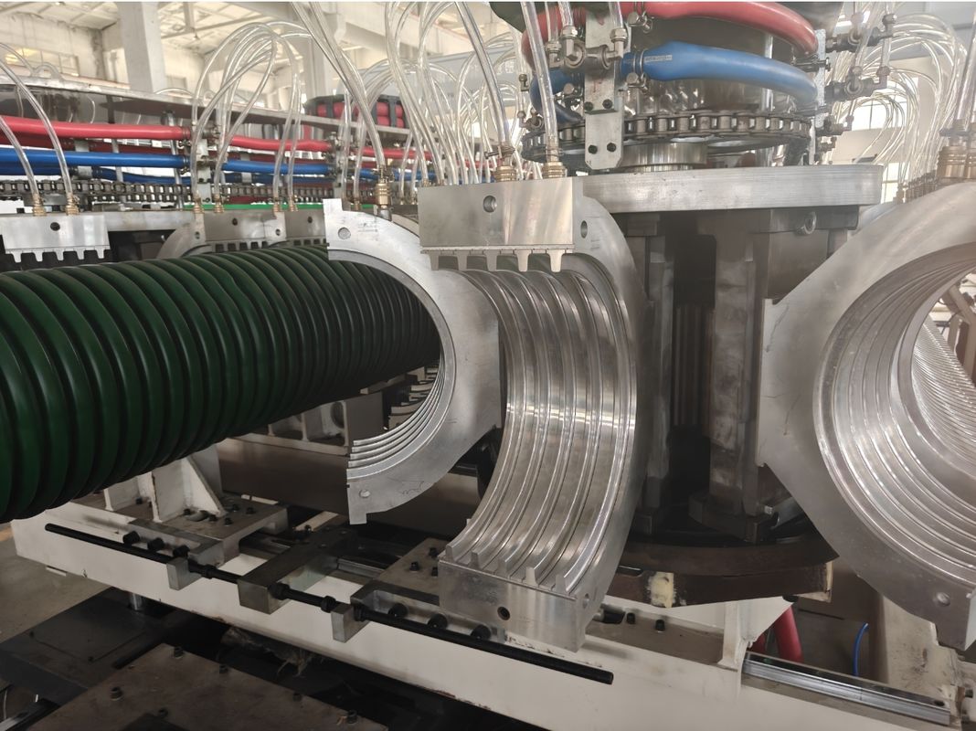 Çift Duvarlı Yüksek Hızlı PVC Boru Ekstrüzyon Makinesi, Oluklu Boru İmalat Makinesi