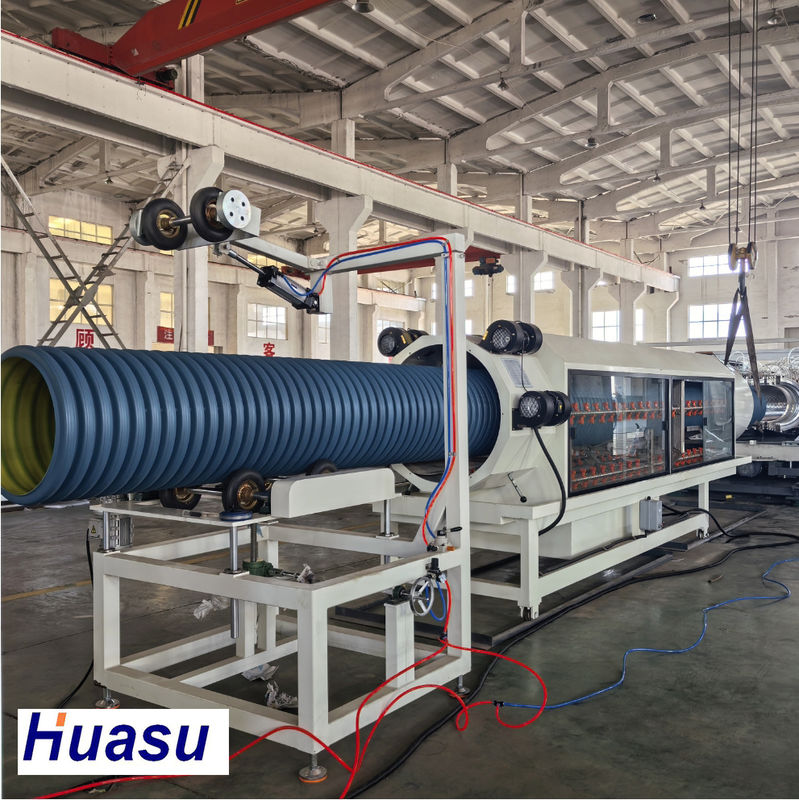 PE PP PVC 380V özel voltaj için çift duvarlı dalgalanmış boru çıkartma hattı