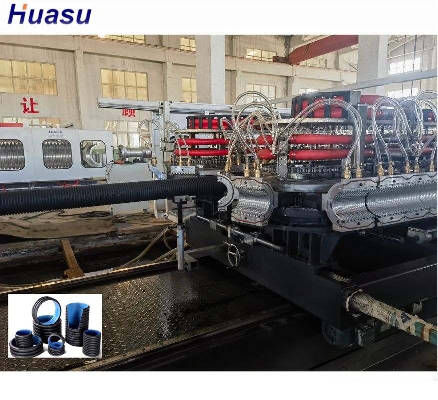 Siemens Motorlu Çift Katmanlı Oluklu Boru Ekstrüzyon Hattı 63mm