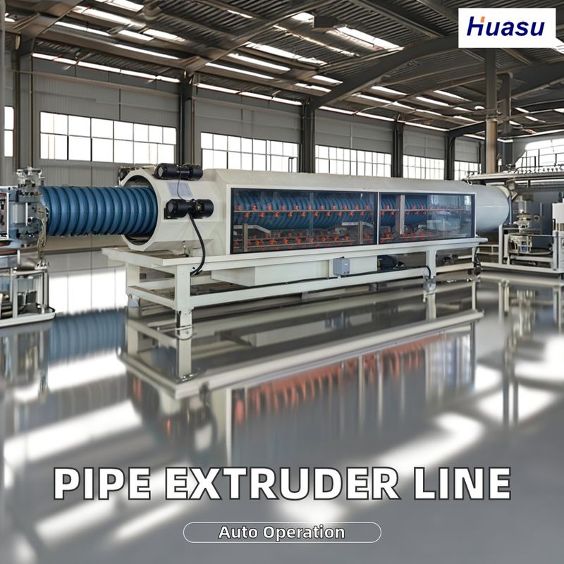 Yüksek Hızlı PVC Çift Duvarlı Gömlekli Boru Ekstrüzyon Hattı 500-2000Kg/h