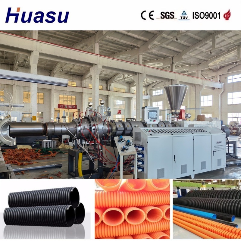 Enerji tasarrufu sağlayan DWC boru çıkartma hattı, yüksek verimlilik için 60-2000kg/saat kapasite ve 32-1600mm boru çapı ile