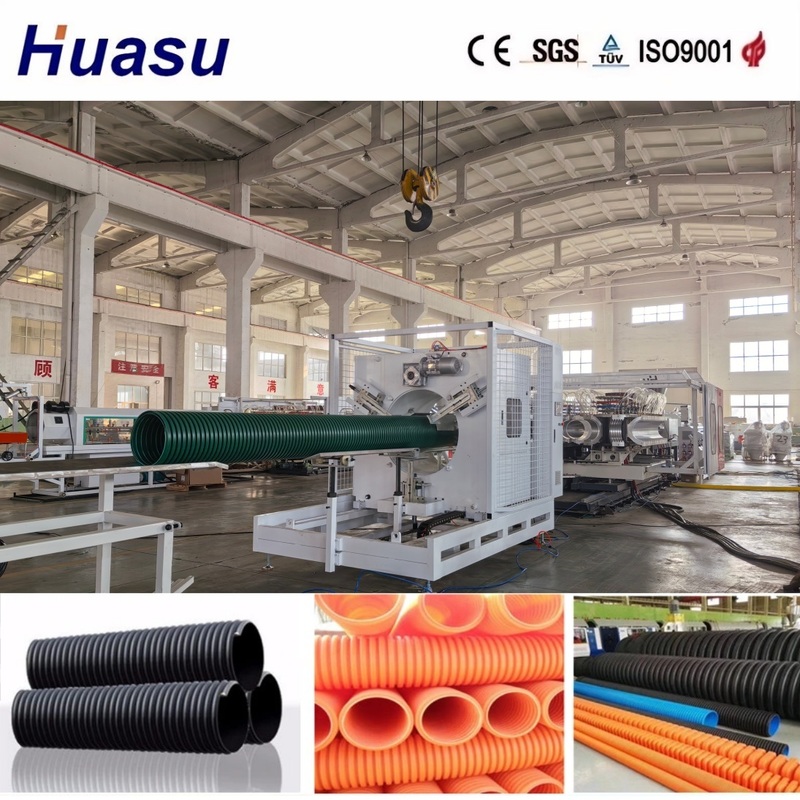 Electric Cable Conduits Plastic Pipe Extrusion Line with Siemens PLC System for 300mm-1600mm Pipe Diameter