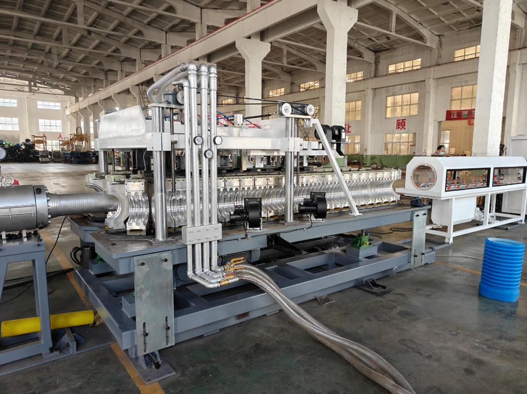 75-250mm Tek Duvarlı Oluklu Boru Ekstrüzyon Hattı, 15m/dak Maksimum Çıkış Hızı ve 220-440V Gerilim
