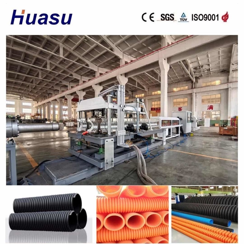 PVC/PE/MPP/PA/HDPE tek duvarlı borulu boru ekstrüzyon hattı, 38CrMoAlA varil malzemesi ve çevrimiçi çınlama ile