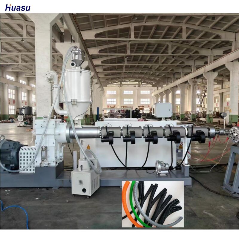 Siemens Ana Elektrik Parçaları Çift Duvarlı Oluklu Boru Ekstrüzyon Hattı, 48 Kalıp Adedi ve Su Soğutma Fonksiyonu