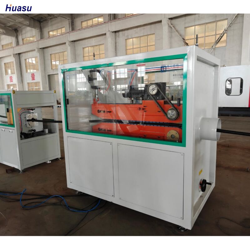 Tek Duvarlı PLC Kontrolü 37kw Motor Gücü ve 1 Yıllık Garanti ile Tek Duvarlı Gürültülü Boru Ekstrüzyon hattı