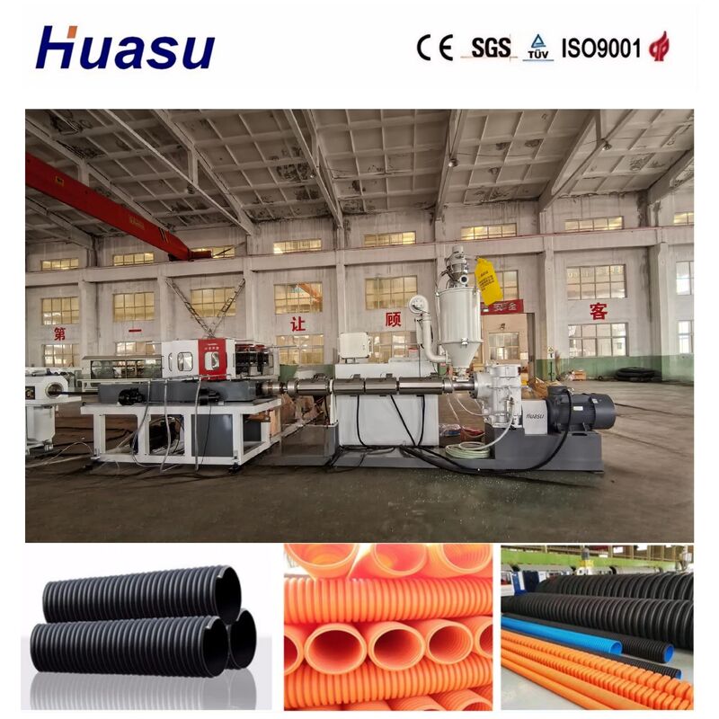 HDPE kablo boru hattı üretim hattı 32mm-1600mm boru çapı aralığı ve PLC kontrolü için hava soğutması ve su soğutması ile