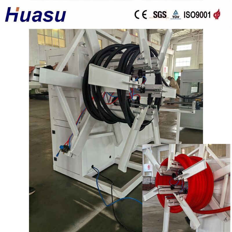 Tek Vida Ekstrüder ve PLC Uzaktan Kumandalı Hava Soğutmalı ve Su Soğutmalı Kablo Koruma Borusu Ekstrüzyon Hattı