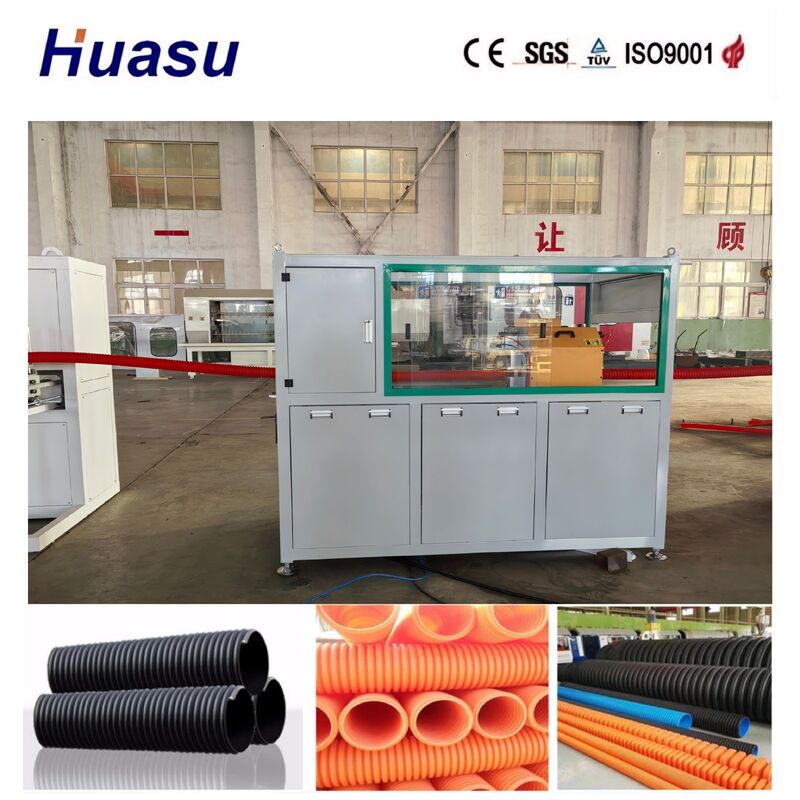 Tek Vida Ekstrüder ve PLC Uzaktan Kumandalı Hava Soğutmalı ve Su Soğutmalı Kablo Koruma Borusu Ekstrüzyon Hattı