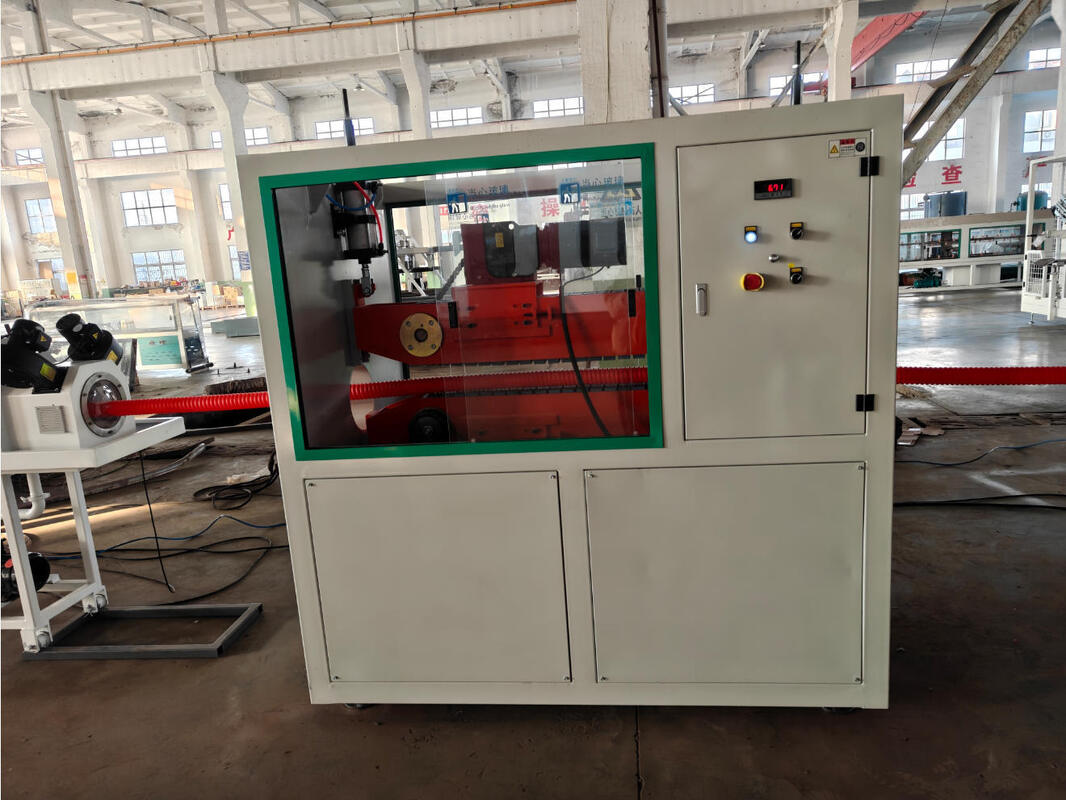 Siemens Ana Motor Tek Duvar Oluklu Boru Ekstrüzyon Hattı, PLC Kontrol Sistemi ve Su Soğutma ile