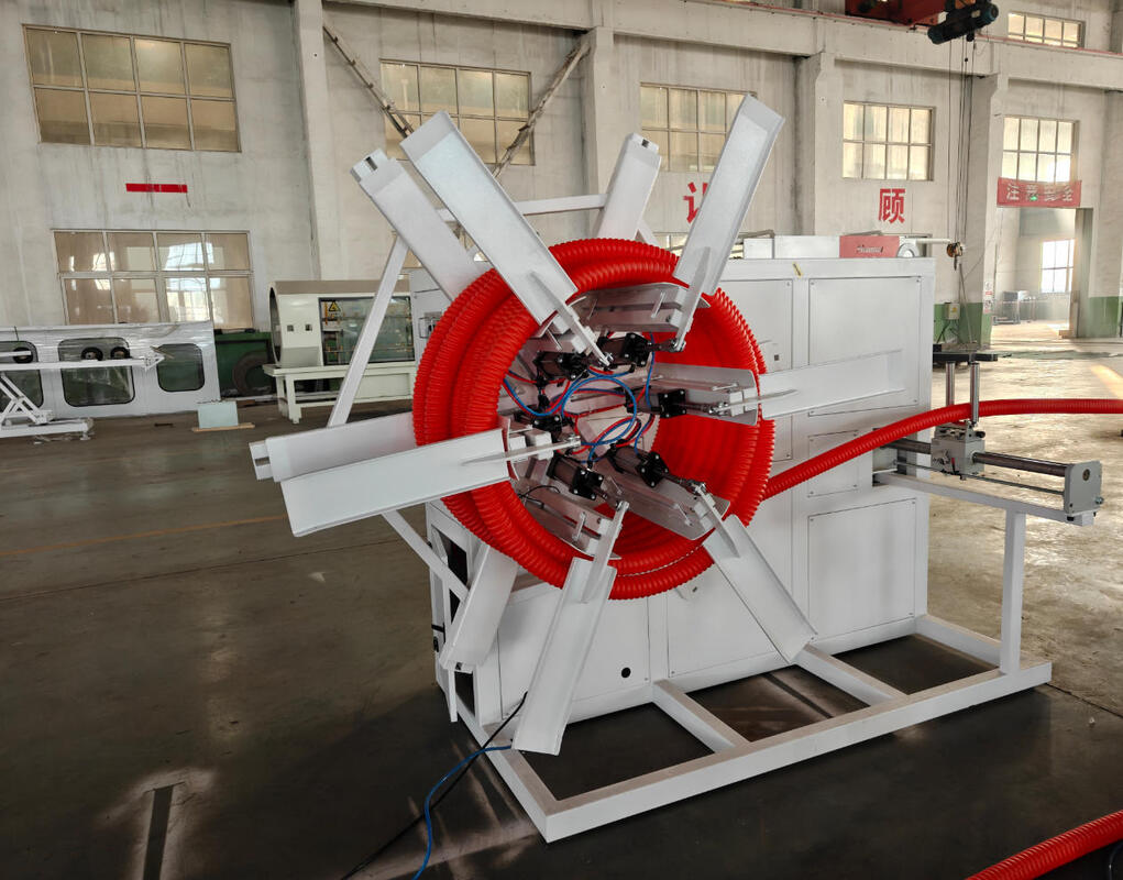 HV740 Namlu Vida Siemens Frekans Kontrol Cihazı ve 20CrMnTi Dişli Malzemesi ile Çift Duvarlı Oluklu Boru Ekstrüzyon Makinesi