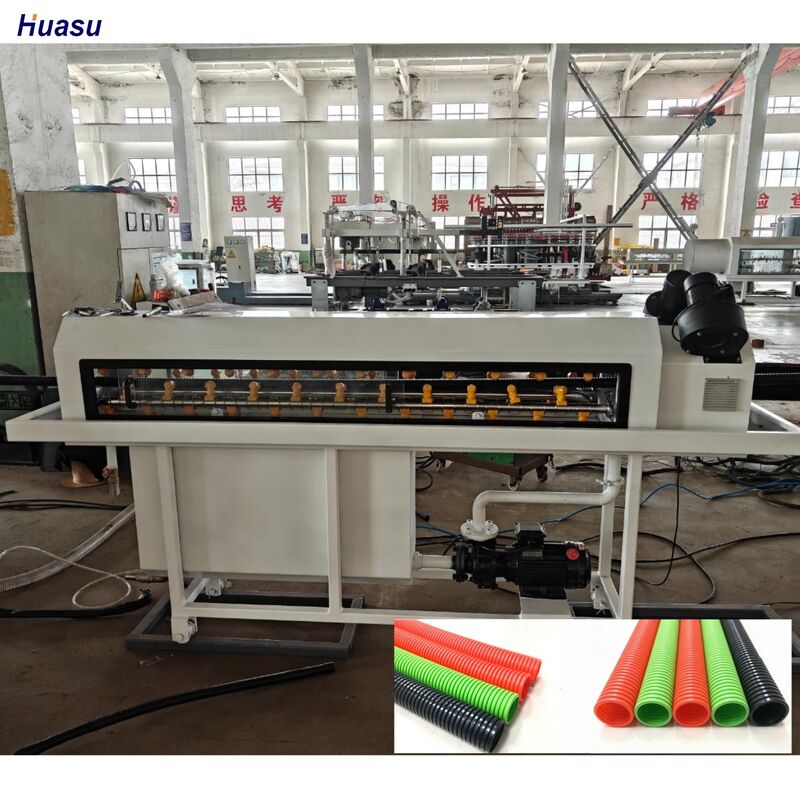 PLC Uzaktan Kumandalı ve Dayanıklı Boru Üretimi İçin Siemens Schneider Elektrikli Tek Cidarlı Oluklu Boru Ekstrüzyon Hattı