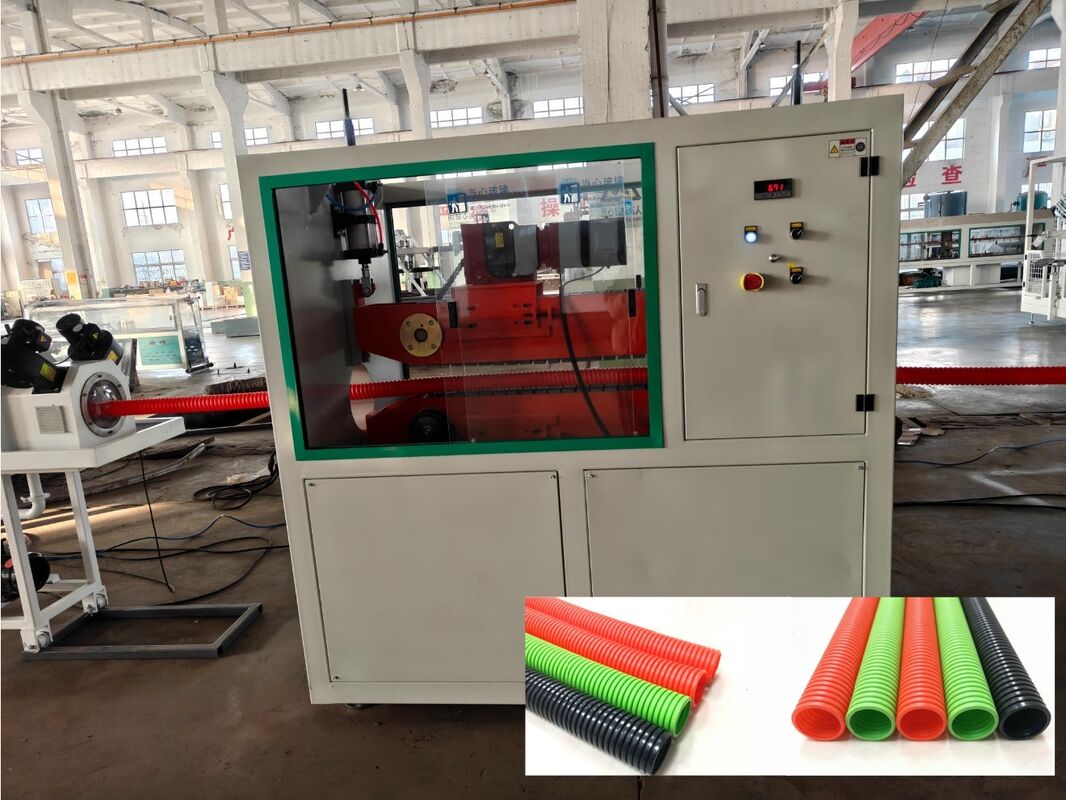 Siemens Schneider Ana Elektrik PLC Uzaktan Kumandalı ve 38CrMoAlA Namlu Malzemeli Tek Cidarlı Oluklu Boru Ekstrüzyon Hattı