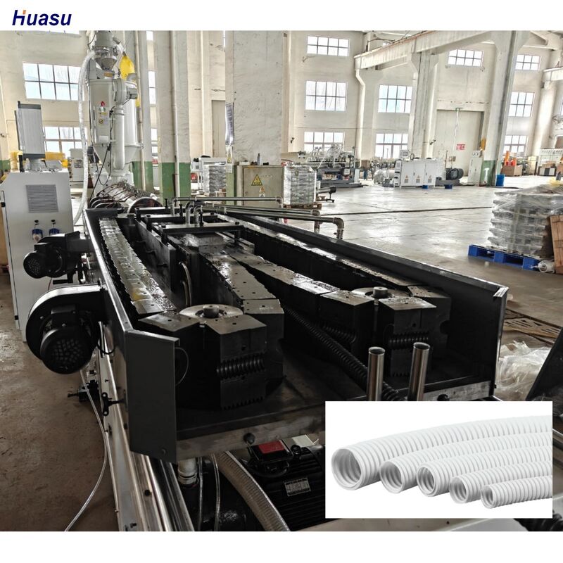 Siemens İnverter ve PLC Kontrollü Özelleştirilmiş Tek Cidarlı Oluklu Boru Ekstrüzyon Hattı Çıkış İçin Uzaktan Kumanda