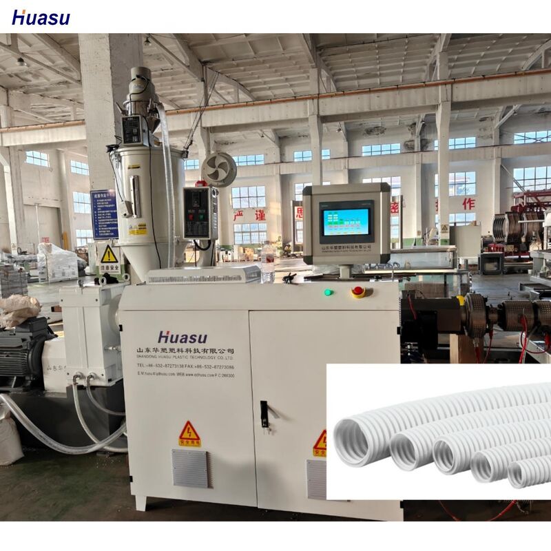 Siemens İnverter ve PLC Kontrollü Özelleştirilmiş Tek Cidarlı Oluklu Boru Ekstrüzyon Hattı Çıkış İçin Uzaktan Kumanda